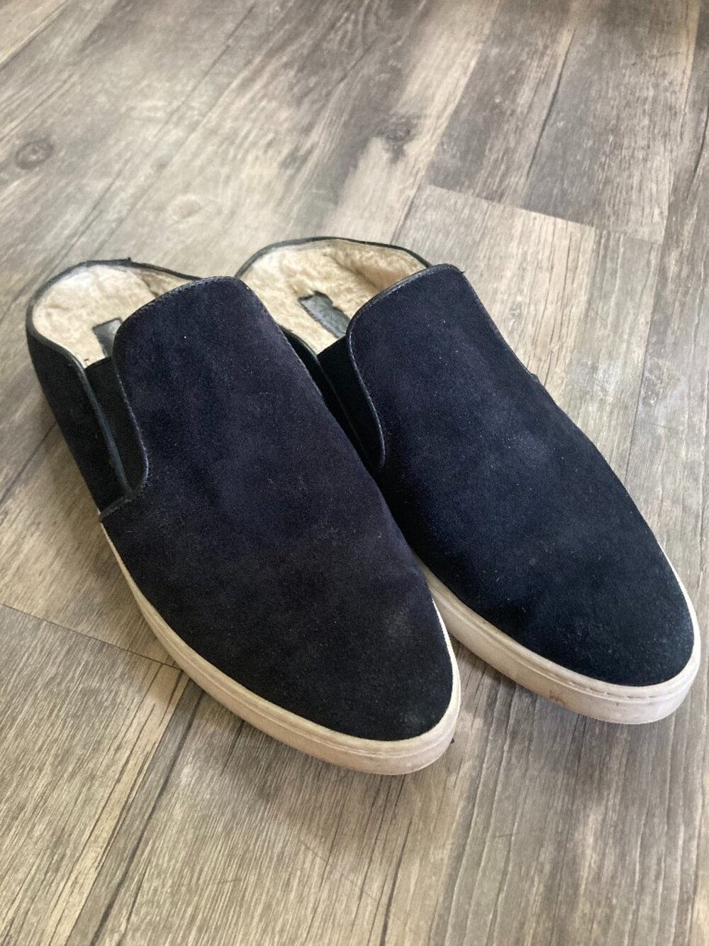 Vince Garvey Shearling Slip-On Mule Sneakers, 8.5